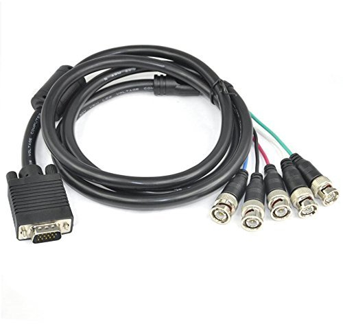 PremiumCord VGA - 5X BNC 2 m, M/M, câble de Connexion VGA 15p, Noir