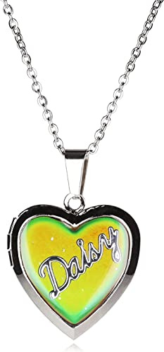 Daisy - Medallón personalizado con forma de corazón, Zinc
