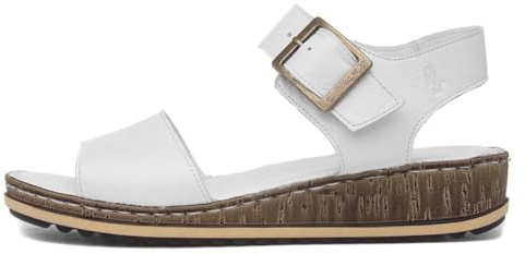 Hush Puppies Womens Ellie Wedge Sandal, White, 6 UK