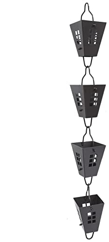 Cabilock 1stk Traufenentwässerungs-regenkette Regenkette Im Glockendesign Wasserketten-fallrohr Tulpenregen Regenkette Für Umleitung Heim Regenbecher Aluminiumlegierung Getränke Regenschirm