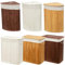 BLADO Bamboo Laundry Basket Natural - Collapsible Bamboo Laundry Hamper Laundry Basket Removable Lining Small Laundry Bins Storage Hamper Bedroom & Bathroom Laundry Bin (Rectangular, Natural)