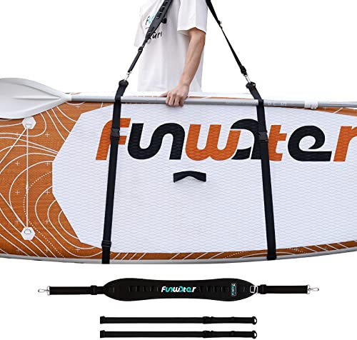 FunWater Cinghia per trasporto della tavola da paddle SUP Imbracatura Supporto per spalla multiuso regolabile Rafforza il sistema di fibbie per accessori per tavola da paddle, tavola da surf, SUP