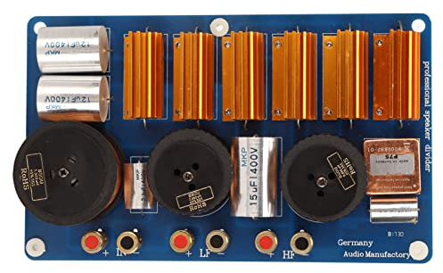 Septpenta 2 Wege Lautsprecher Frequenzweiche, 1500 W Hochton Bass Frequenzweiche, Eingebaute Sicherung Hi Fi Audio Filtermodulplatine für Bühnenkonferenzlautsprecher
