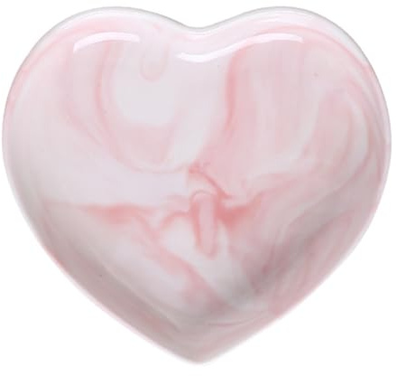 Zerodeko Heart Shaped Plates Pink Ceramic Dinner Plate Heart Shaped Dish Serving Plate for Home Kitchen