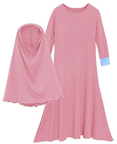 Ramadan Abaya für muslimische islamische Babymädchen mit Hijab in voller Länge Robe Burka Maxi Kleinkind Baby Mädchen Kleider Body Neugeborene