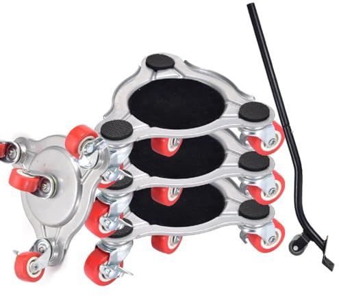 Steel Furniture Mover with 4 Wheel Mover Moving Furniture Dolly Load Capacity Mover Dollys for Moving Heavy Furniture Grand Piano Table 800 LB Max Load Capacity