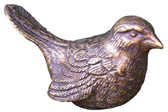 IDYL Bronze-Skulptur Zaunkönig mit Schwänzchen