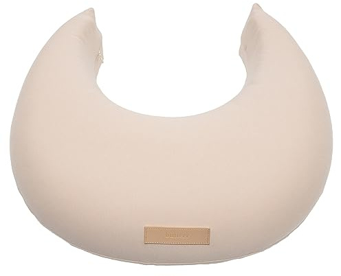 Butterr Natural Breastfeeding Pillow, Nursing and Posture Support, Plant Based Cushion with Organic Cotton Removable Cover (Natural)