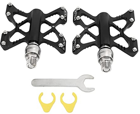 Gavigain 1 Pair Quick Release Pedals, Aluminum Alloy Bike Bearing Pedals, Pedals for Road Mountain Folding Bikes (black (boxed))