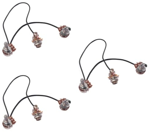 HEMOTON 9stücke Ak Bk Potentiometer Gitarre Und Bass Splined Pot Mit Grobem Knurling Audio-taper Ersatzteile Für Lautstärke Und Toneinstellungen