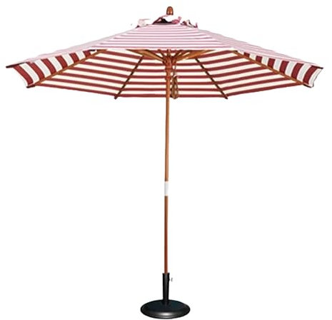 Ombrellone da giardino Ombrellone da giardino in legno massello 7ft 9ft Splice telescopico compatto rotondo rotondo medio colonna ombrellone da spiaggia per esterni Cafe Booth Garden Base riempibile