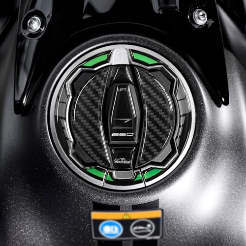Resin Bike Motorcycle 3D Stickers Compatible with Kawasaki Z650 2024. Bike Tank Cap Protection from Impact and Scratches. Sticker 3D Resin Gadget Moto