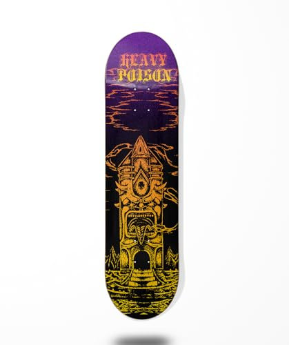 Heavy Poison Skateboard Skateboard Deck Temple Sunset 8.375