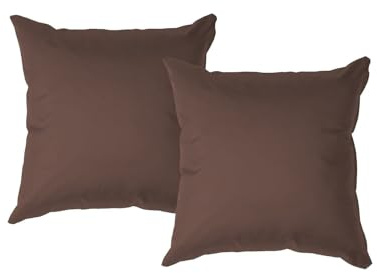 chilly pilley® Dekokissen für Garten & Zuhause – Weiche Zierkissen in vielen Farben & Größen, Einzeln oder im Set erhältlich, Strapazierfähig & Pflegeleicht 2er Set 45x45 braun