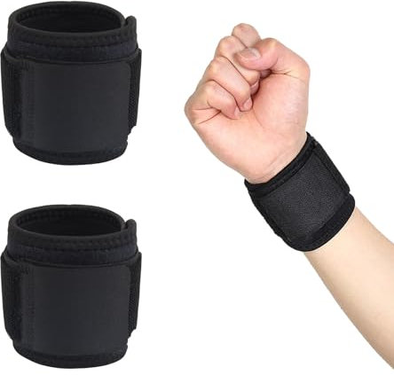 RHXWFDG 2Pcs Breathable Adjustable Wrist Support Comfortable Wrist Pain Relief Strap Durable Sports Injuries Compression Wrist Strap Sports Fitness Wrist Protection for Gym