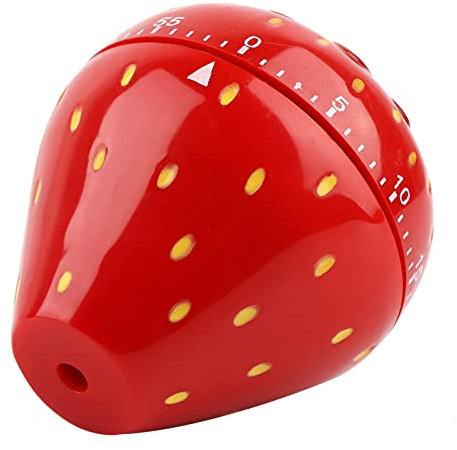 Strawberry Shaped Kitchen Timer, Plastic Kitchen Timers for Cooking Cooking Timer Easy to Operate for Salons, Offices, Schools