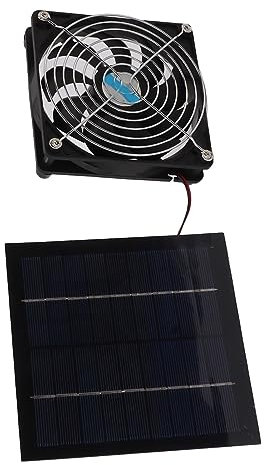 Qcwwy Pool Heaters/Solar Panels Kit For Rv Greenhouse Pet House Powerful And Silent High Stability And Long Lasting 20W Solar Panel Fan
