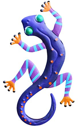 Ciieeo Gecko Wanddekoration Schmiedeeisen Handgefertigte Kunst Kreative Wandkunst für Garten und Zuhause