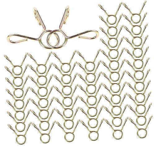LIFKICH 100pcs Hose Clamps for Line Spring Hose Fasteners Clips for Water and Oil Pipes Easy Installation for Automotive and Household Use