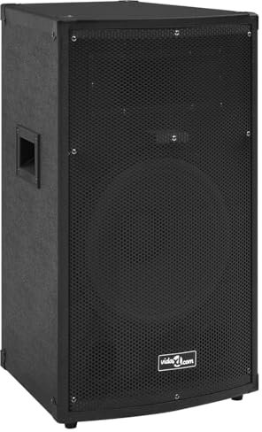 qohoio 70104 Professional Passive Hifi Stage Speaker 1000 W Black 37x37x64cm Speaker System,Wall Mounted Indoor/Outdoor Surround Sound Speakers,Mountable Mini Box Speakers System Wired for Patio/Porch