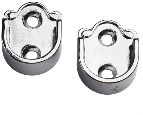 Kleiderstangen-Halterung aus Zinklegierung, 2 Stück, Rohrhalter zur Aufbewahrung von Kleidung (19 mm)