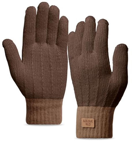 Vorvowry Winterhandschuhe Damen Touchscreen Warme Thermohandschuhe Strickhandschuhe Geeignet für Den Täglichen Verschleiß Kaffee