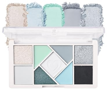Palette di ombretti opachi e glitterati, a lunga durata, da donna, verde, 9 colori | Palette di ombretti con finitura metallizzata luccicante, impermeabile, pigmentata, per ragazze e donne