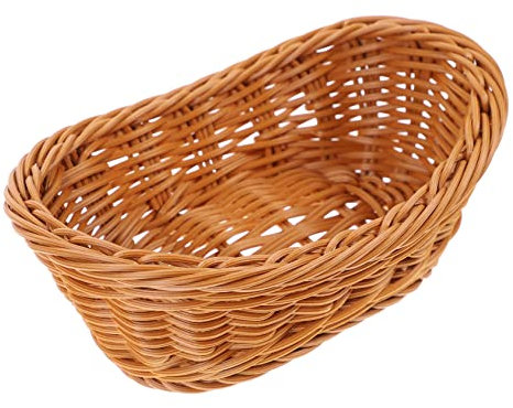 Ipetboom Cesta de Pan de Plástico para Cocina y Despensa, Cesta de Frutas Práctica y Decorativa para Organizar Alimentos y Objetos Hogar