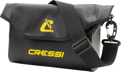 CRESSI Wombat Pouch Black - Waterproof Multipurpose Belt Bag made of Black PVC Tarpaulin, Designed to Carry and Protect various Items and Accessories from Water, Sand, Dust and Moisture.