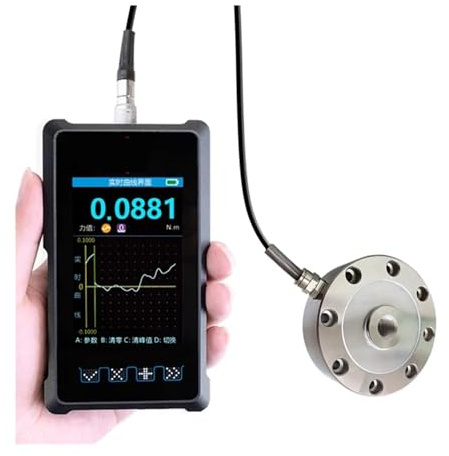 Misuratore di Forza Digitale, Misuratore di portatile Dinamometro digitale a mano Strumento di misurazione Misurazione Trazione Spinta Cella di carico Indicatore Portatile Ricaricabile