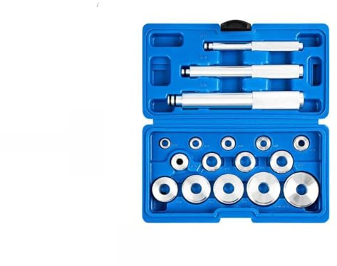 Juego de 17 herramientas de instalación de rodamientos con 9 discos de conductor para rodamiento de ruedas, herramientas de rodamientos automotrices para mantenimiento de automóviles, camiones y SUV