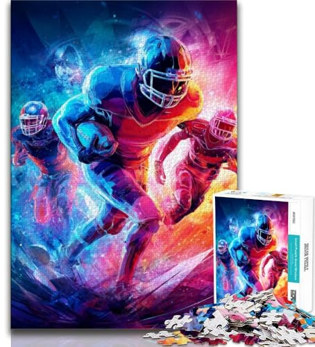 1000-teiliges Puzzle mit American-Football-Spielern für Teenager, anspruchsvolles Spielgeschenk, ganze Familie (38x26cm)