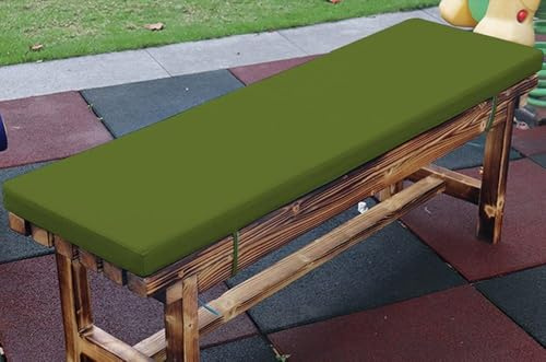 Wasserdichte Outdoor Bankauflage Rechteckig für 2-4 Sitzer Gartenschaukel Dunkelgrün Terrassenmöbel Kissen 140x40x5cm Perfekt für Terrasse und Garten