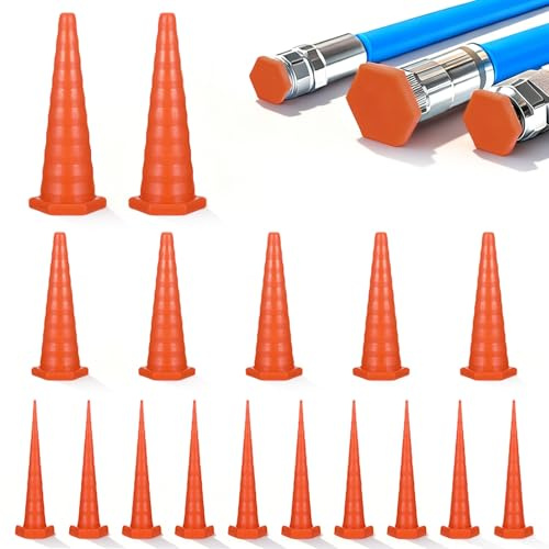 Hydraulic Oil Service Plugs, 3 Size Industrial Rubber Hose Plugs Universal Drip Stopper Proof Hose Plug Kits for Irrigation Systems Lines(Orange)
