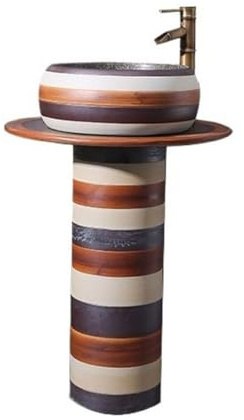 Standwaschbecken, Standwaschsäule | Elegantes integriertes Waschbecken für Badezimmer Balkon & Outdoor Gar Nutzung & stilvolles Design für moderne Räume