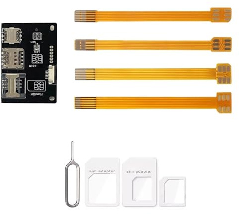 Hipzeepo Herramienta de Activación de Tarjeta IC para Teléfono 4 en 1, Adaptador de Extensión de Cable Flexible de 5/15 cm para Tarjeta Nano SIM FPC.
