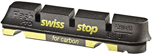 SWISSSTOP 34619 Bike Accessory Kit 4 Zapatas Swissstop Flash Black Carbono for cyclists, built for smooth riding and bike upkeep, black