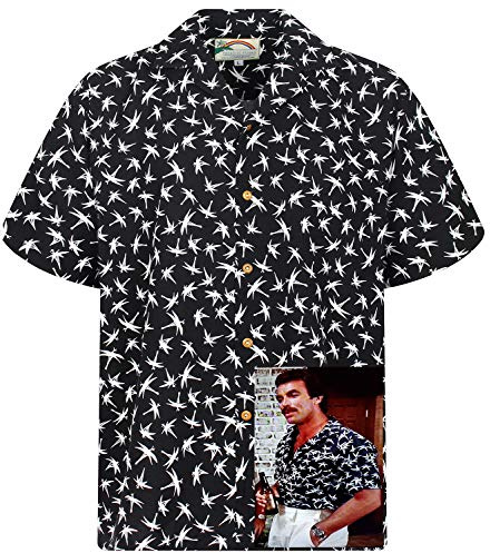 Paradise Found Men's Rainforest Shirts Shirt, Dragonfly Black, S