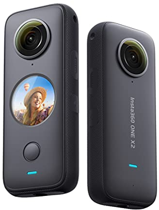 Insta360 ONE X2 – 5,7K 360° Action Kamera mit Stabilisierung, Wasserfest dank IPX8, unsichtbarerer Selfie-Stick, Touchscreen, automatische Videobearbeitung, Sprachsteuerung