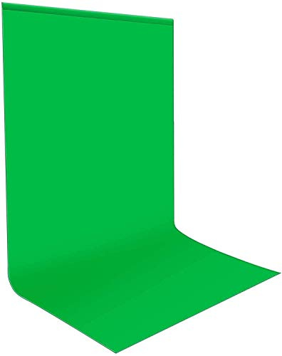 Green Screen Fotohintergrund 1,8x2,8 m, Fotografie Hintergründe Grün | Faltbare Faltenresistenter Chromakey Musselin Hintergrund für Photo Video Studio, Fernsehen, Zoom, YouTube, Online-Meetings