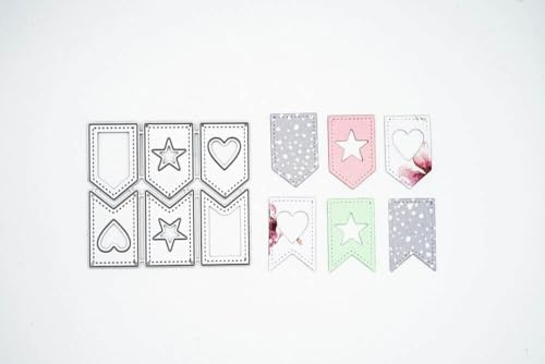 Stanzenshop Stanzschablone Sechs Anhänger, Stanzschablone Weihnachten, Anhaenger Stanzer, Stanzformen, Schablonen, Scrapbooking, Kartenherstellung, DIY, Prägeschablonen