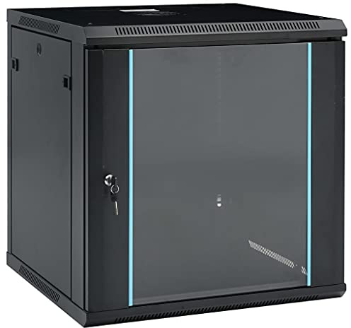 vidaXL Coffret de Réseau Mural Armoire de Stockage Armoire de Données Equipement de Réseau Armoire de Réseau 12U 19 IP20 600x600x640 mm