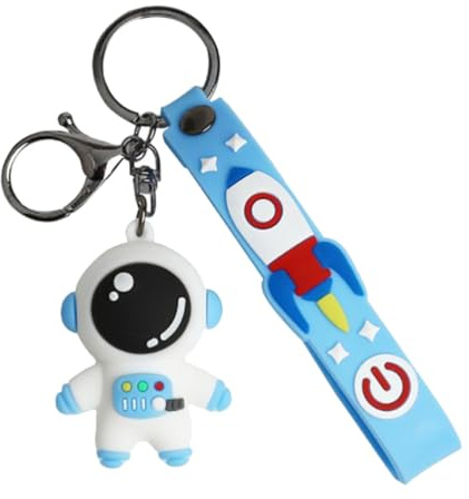 VALICLUD Astronaut Keychain Mond Stern Schlüssel Charme Schlüssel Kette Halter Tasche Charme Anhänger Geschenk für Kinder Frauen Äußere Astronaut Party Favors