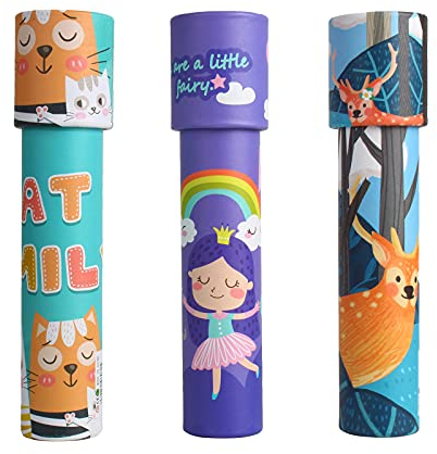 NOOLY 3 Stück Kinder Kaleidoskop Lernspielzeug für Kinder und Mädchen ZWHT0102 (B-Stil)