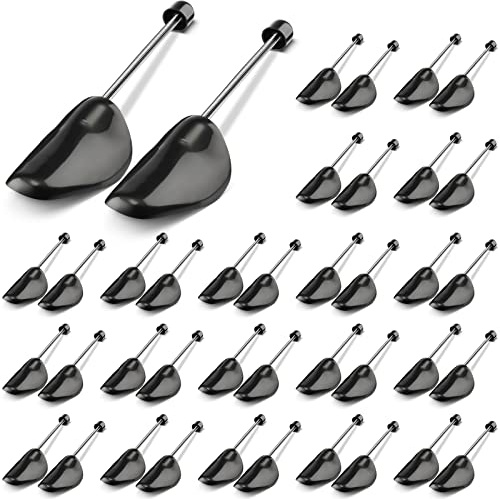 Sieral 20 Pairs Spring Shoe Tree Shoe Stretcher Plastic 33 Cm/ 13 Inches Shoes Tree Sneaker Support Men Us 5-13(Black)