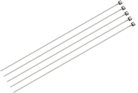 sourcing map Recto Expulsor Pasadores, 1mm (3/64) Diámetro 65Mn Acero Redondo Punta Punzón 200mm (8) Largo para Mecánico Mantenimiento 5uds