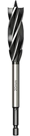 XRMXF Foret à bois 20 mm - Tige hexagonale - En acier riche en carbone - Coupe rapide - Mèche hélicoïdale