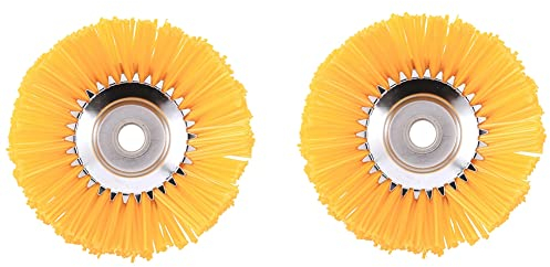 zabeto 2X Nylon Bürste Universal Trimmer Freischneider Langlebig Garten Geräte Außen Durch Messer 200mm Innen Loch 25,4mm