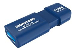 GIGASTONE 512GB Hochleistungs SSD Flash-Laufwerk, Z80 USB 3.2 Gen 2, 1000MB/s Hyper Speed, Capless, Datenspeicherung, Backup für PC/Mac, USB 2.0/3.0/3.1 Kompatibel