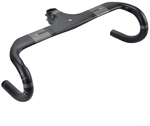 Fahrradlenker, Kohlefaser, Rennradlenker, Kohlefaser, Rennrad, Kies-Fahrrad, integrierter Lenker, 100 x 420 mm